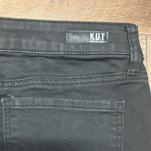 *SOLD* Kut From The Kloth Catherine Mid-Rise Boyfriend Black Jeans Size 8 - Picture 6 of 6